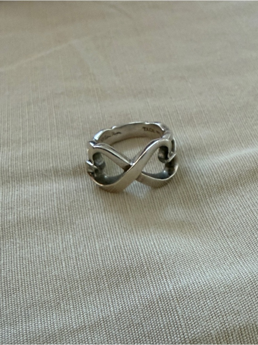 Tiffany & Co. Authentic 925 Silver Heart Infinity Ring